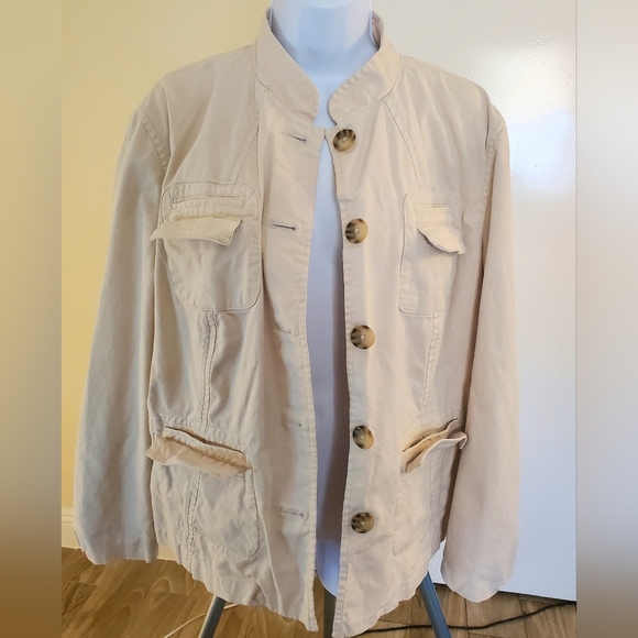 Mossimo Khaki Blazer with 4 Pockets - Picture 2 of 5